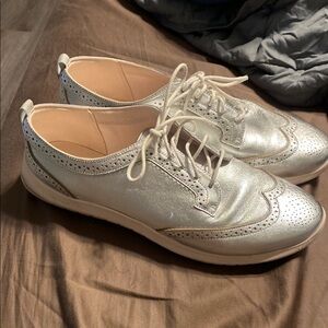 Cole Haan Women's Silver Oxford Shoes